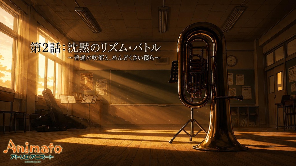 低音隠居（リタイア）と不条理リズム 〜普通の吹部と、めんどくさい僕ら〜全10話　第2話「沈黙のリズム・バトル」
