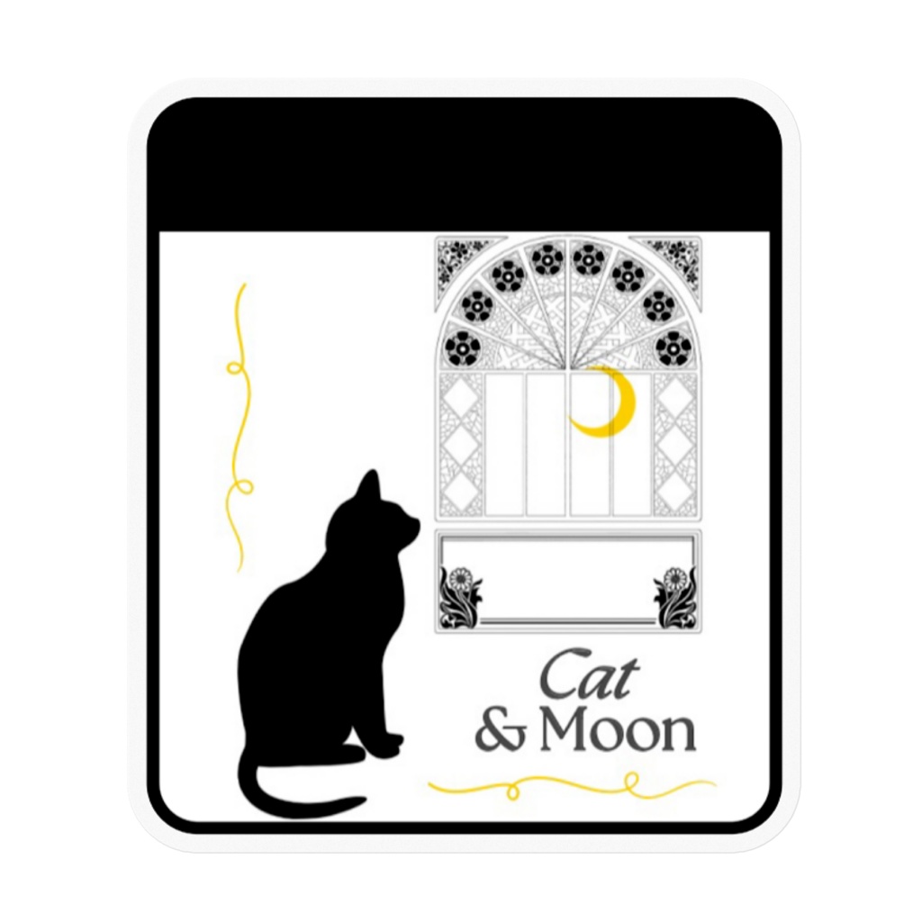 Cat＆Moon枠付き～ステッカー～