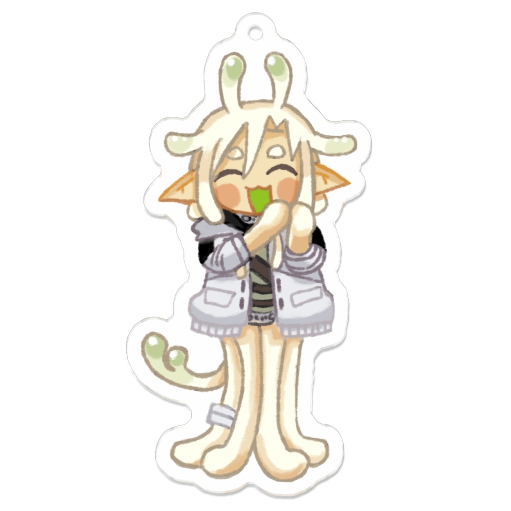 うどん星人キーホルダー「わ〜い」