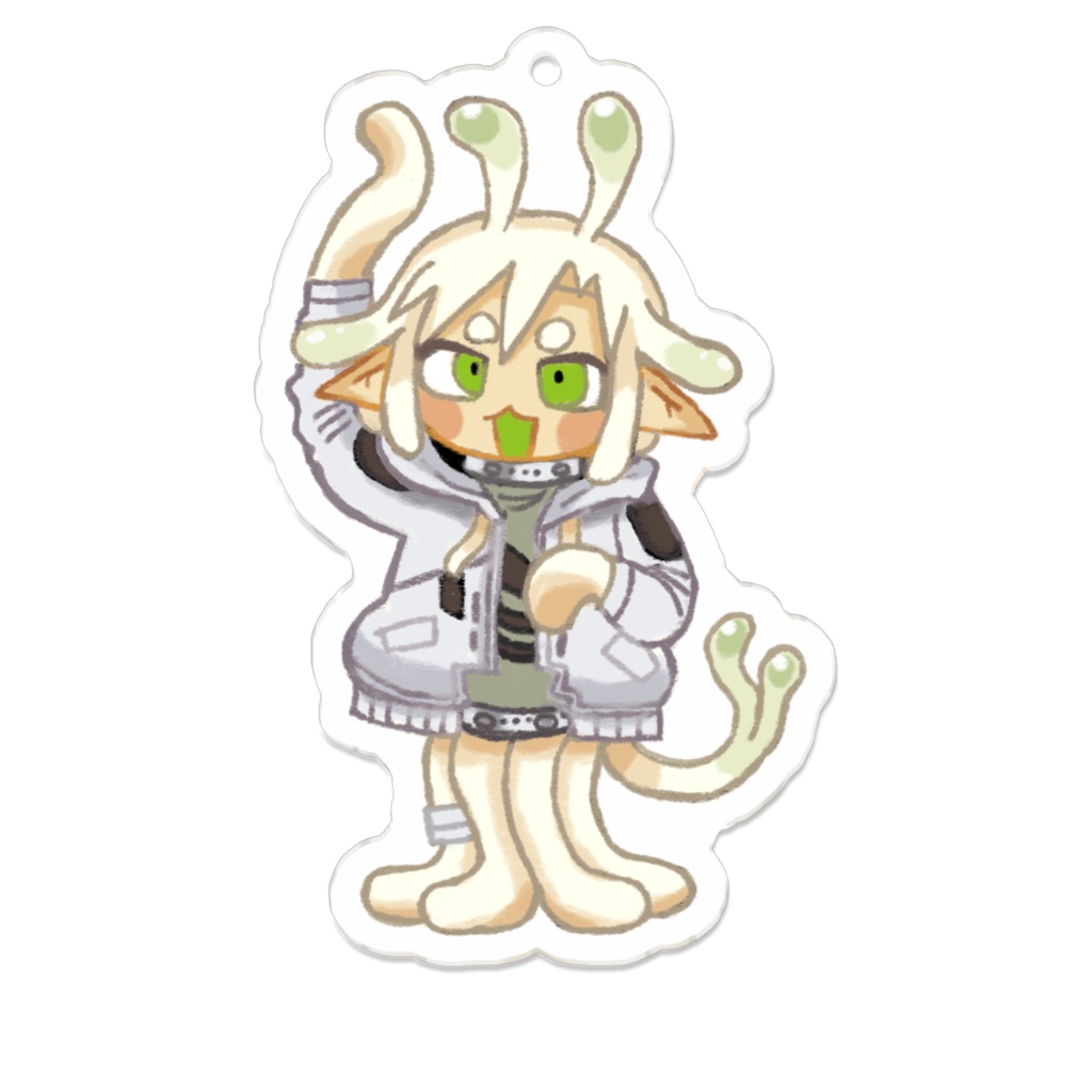 うどん星人キーホルダー「えいおー！」