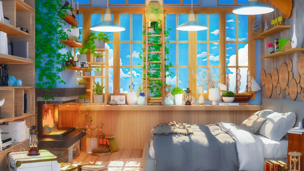 Cozy Bedroom ~ Background Assets