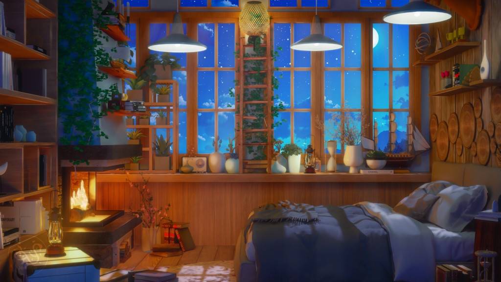 Cozy Bedroom ~ Background Assets