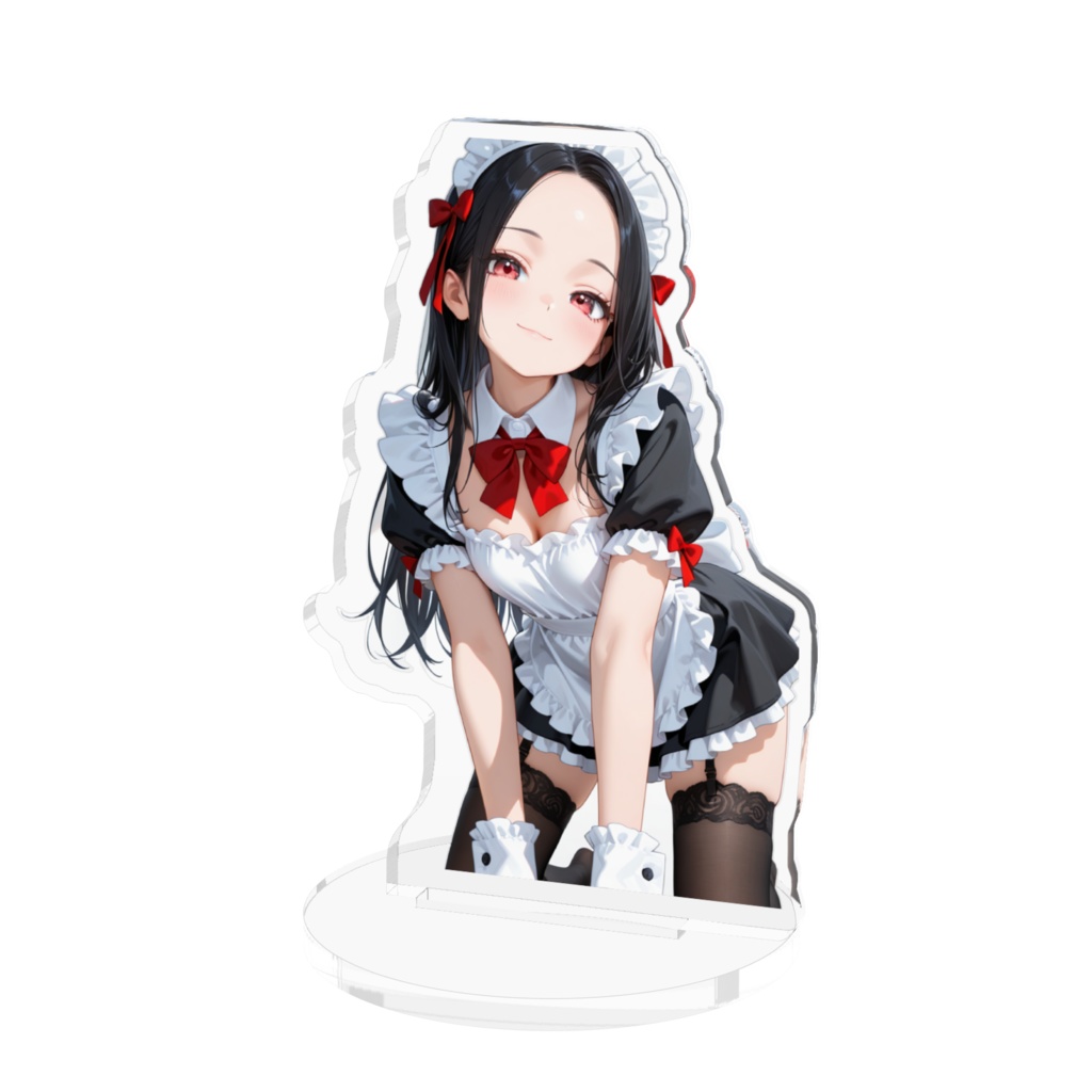 前かがみのメイドさん