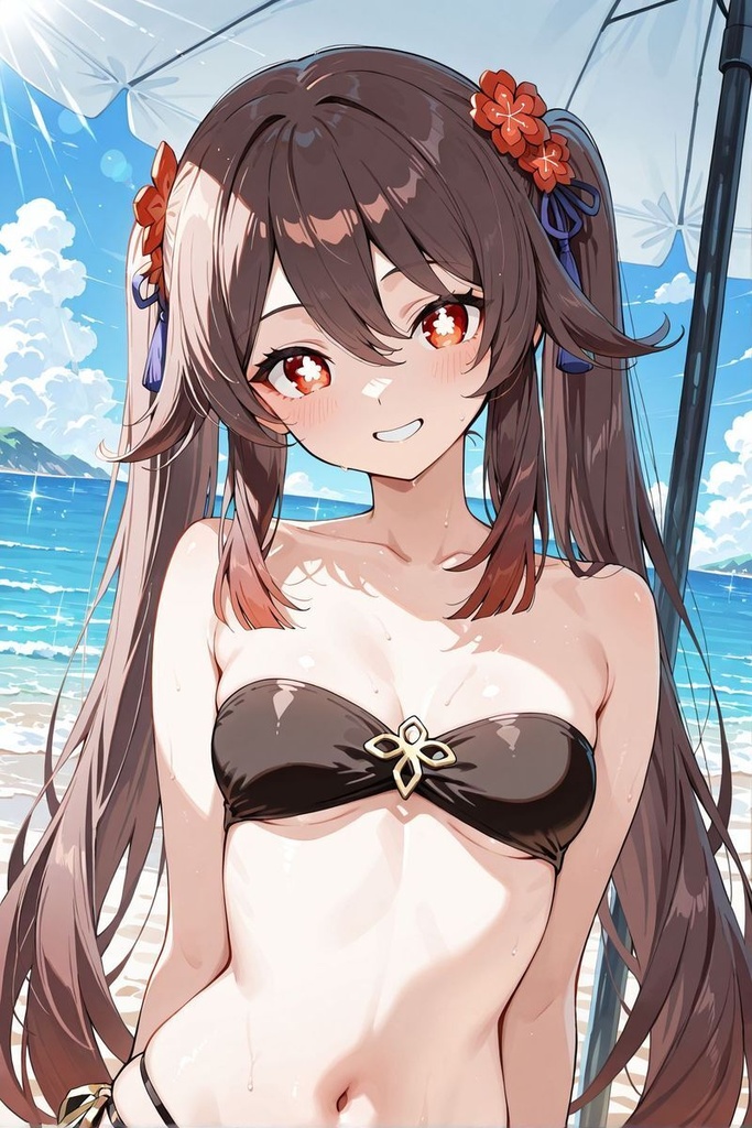 原神　胡桃　水着イラスト集