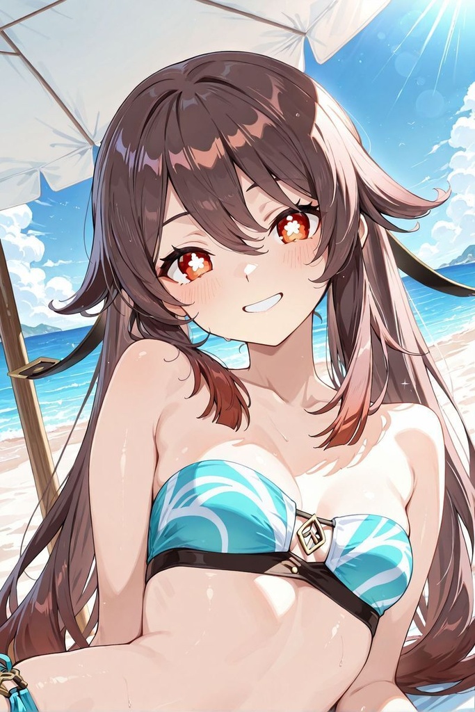 原神 胡桃 水着イラスト集