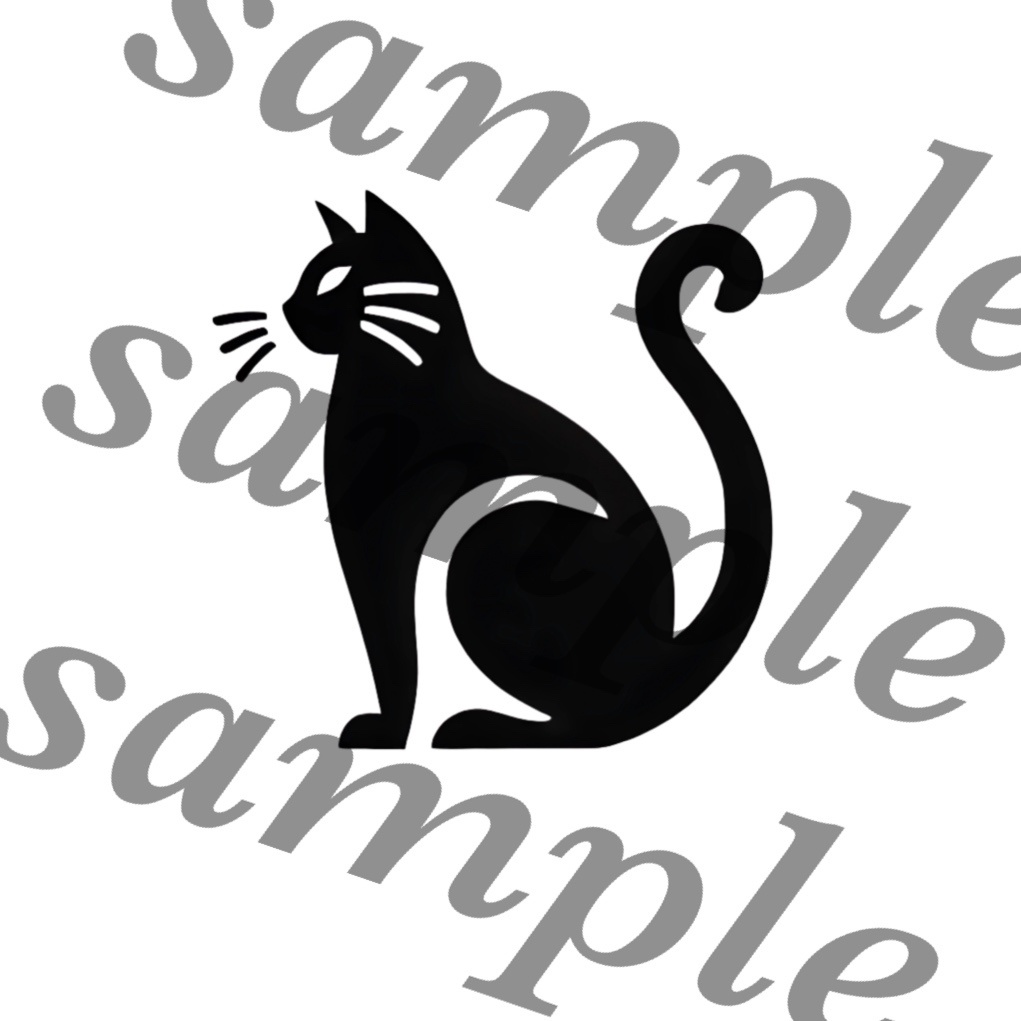 猫シルエットタトゥー Cat tattoo