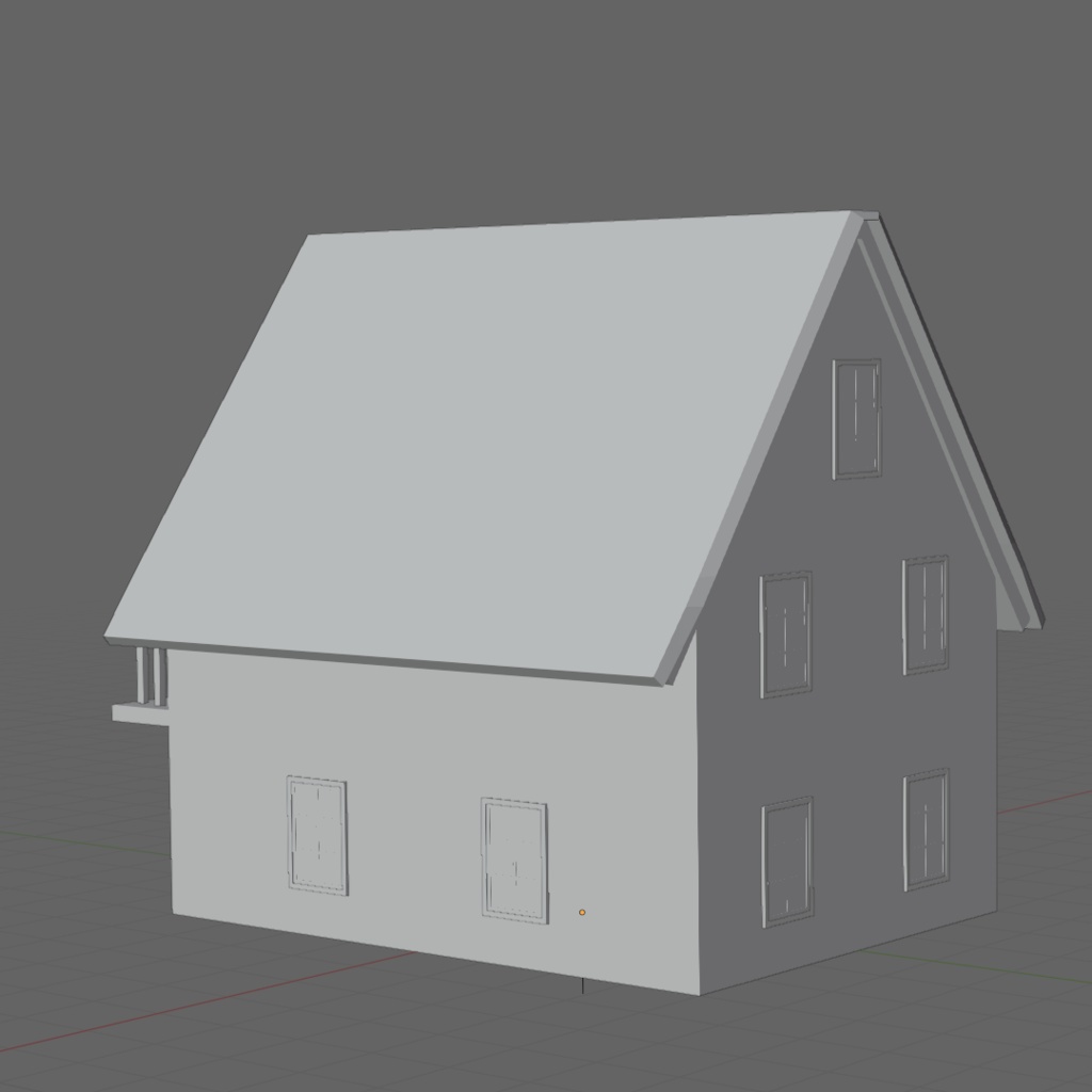 【漫画背景用3D素材】洋風の家(町.ver) 【No.9】