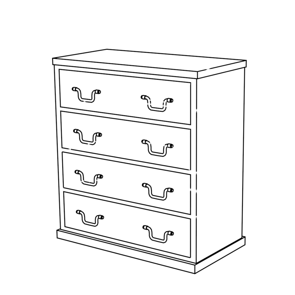 【漫画背景用3D素材】タンス 【No.10】