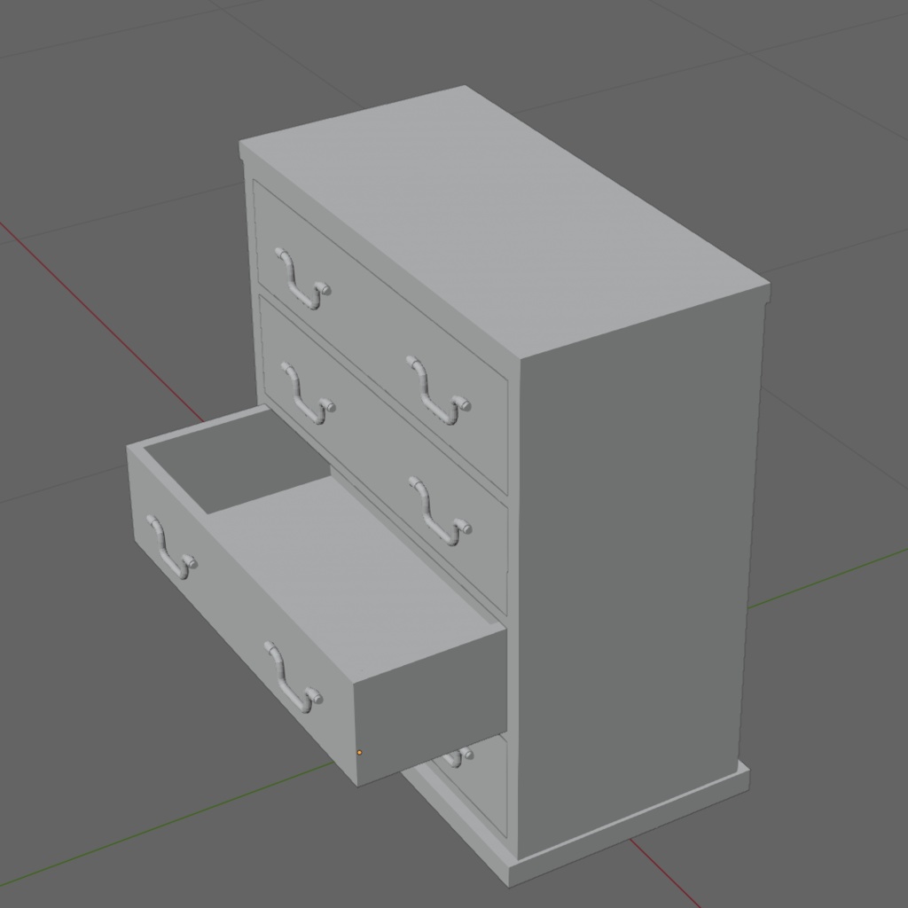 【漫画背景用3D素材】タンス 【No.10】