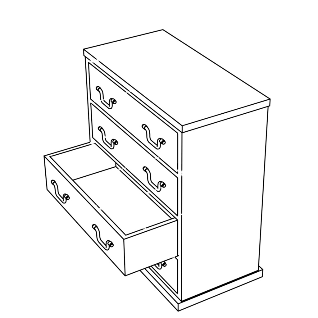 【漫画背景用3D素材】タンス 【No.10】