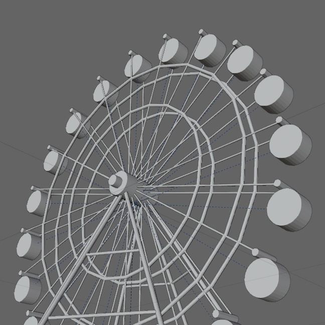 【漫画背景用3D素材】観覧車 【No.11】