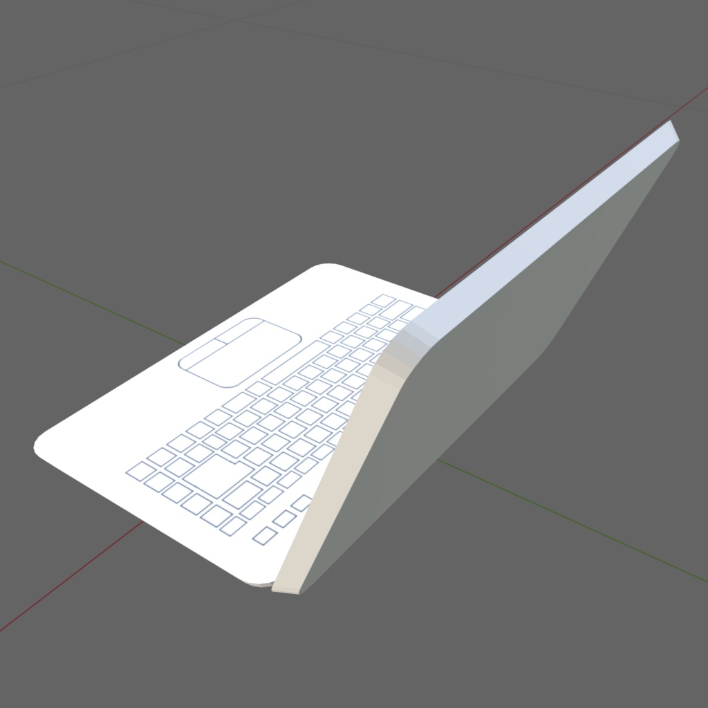 【漫画背景用3D素材】ノートパソコン【No.22】