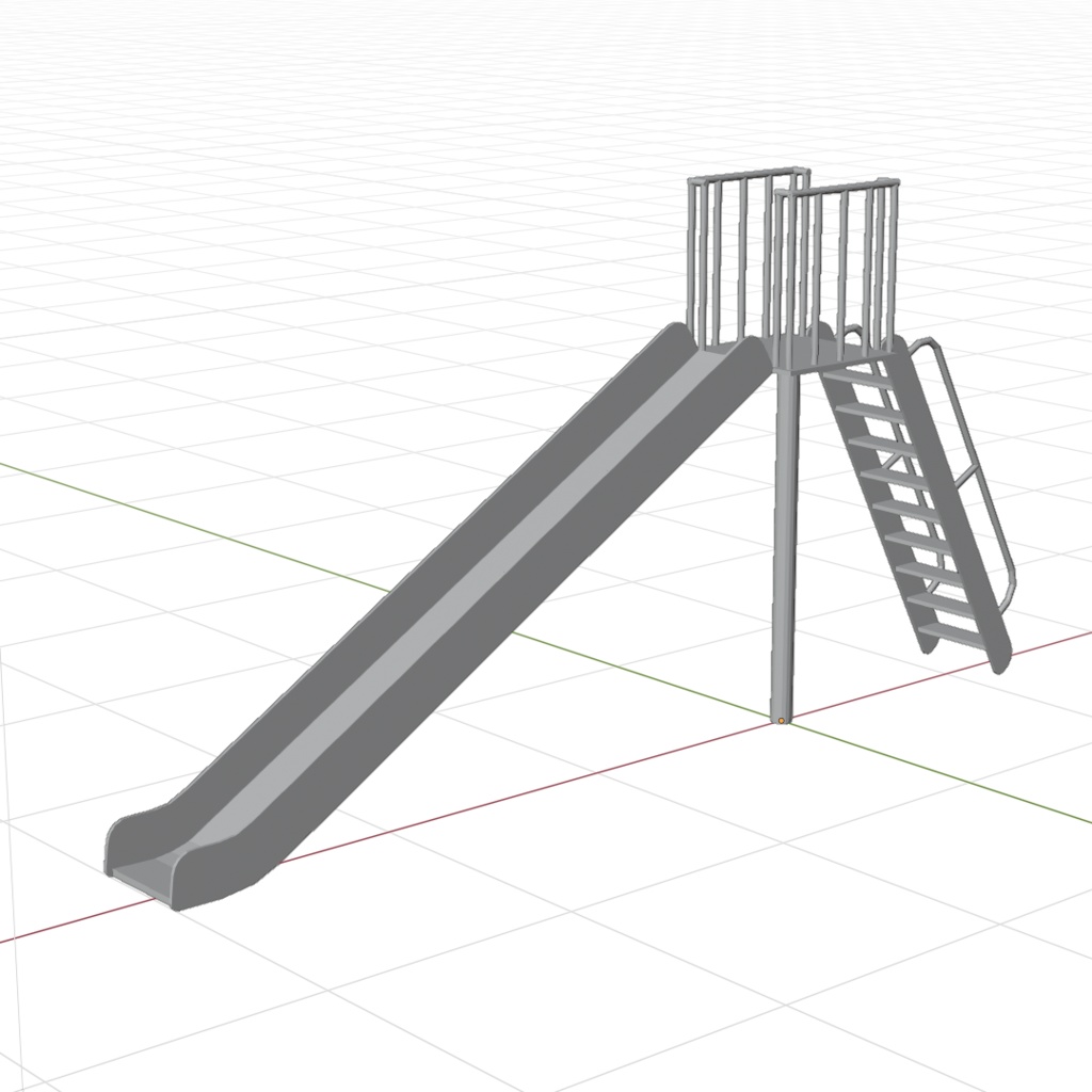 【漫画背景用３D素材】すべり台【No.27】