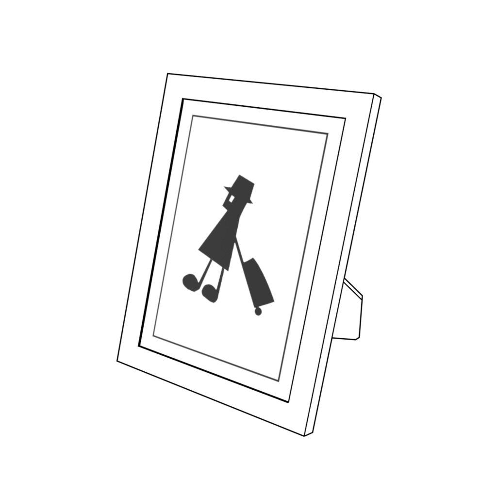 【漫画背景用３D素材】写真立て【No.30】