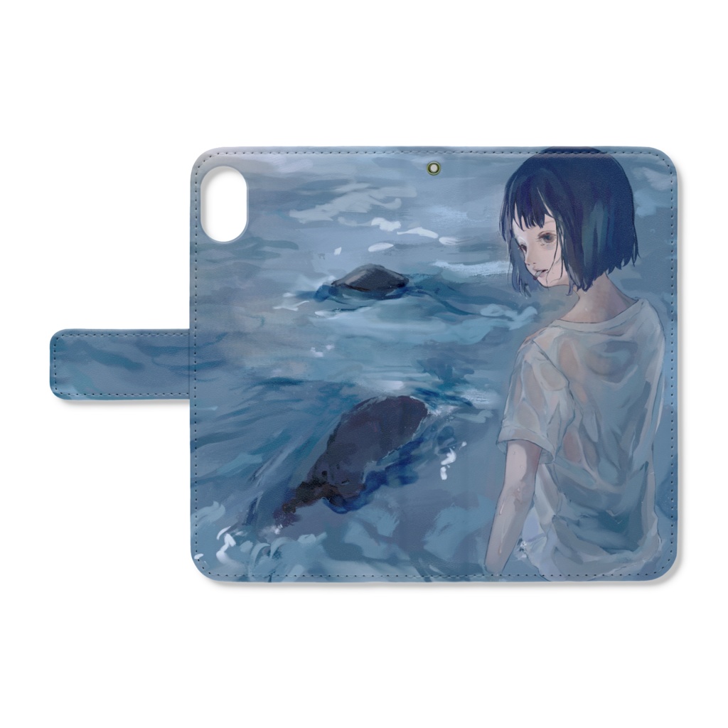 水遊び 手帳型iPhoneケース