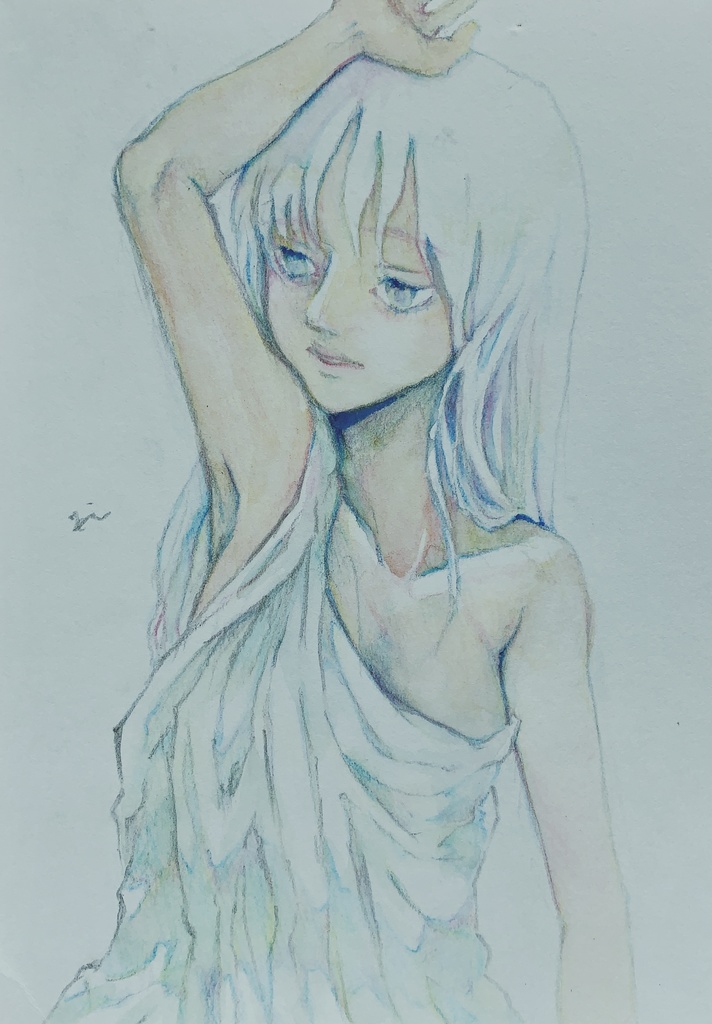 水彩色鉛筆イラスト 無機人体研究機構棄印進化センター Booth