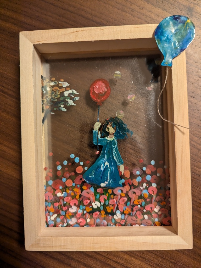 額入りガラスの絵1　風船