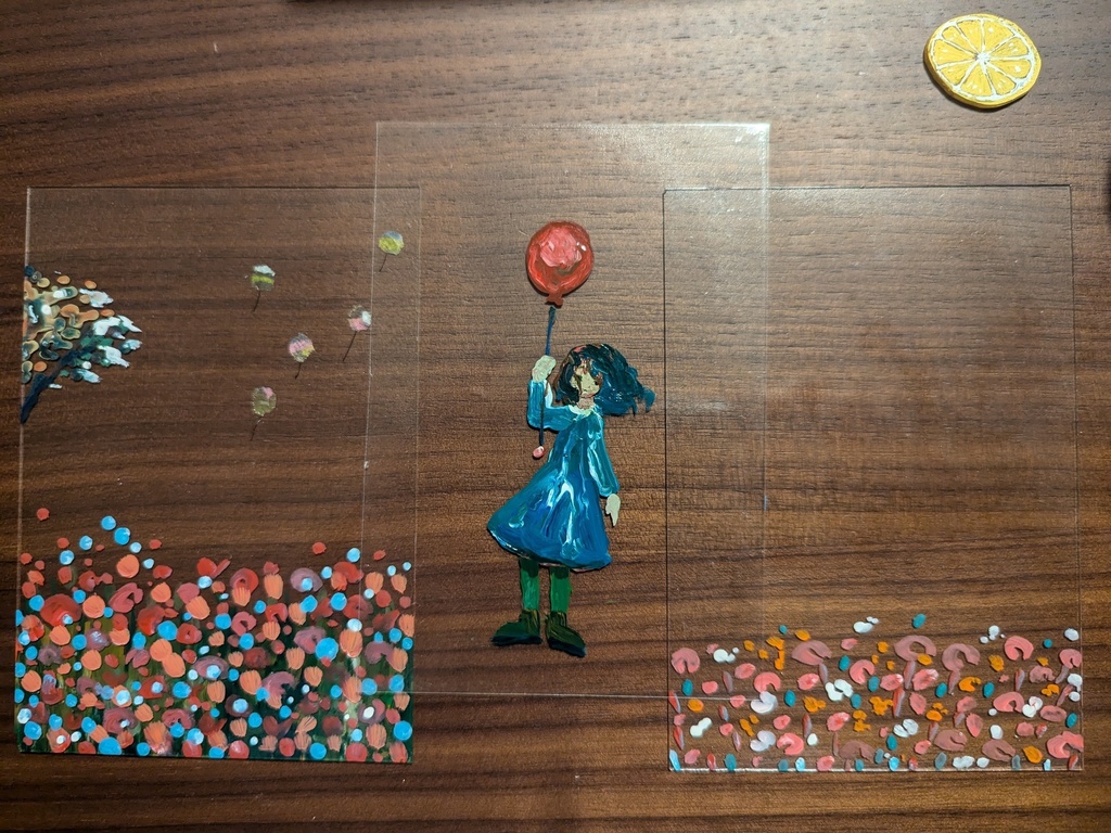 額入りガラスの絵1 風船