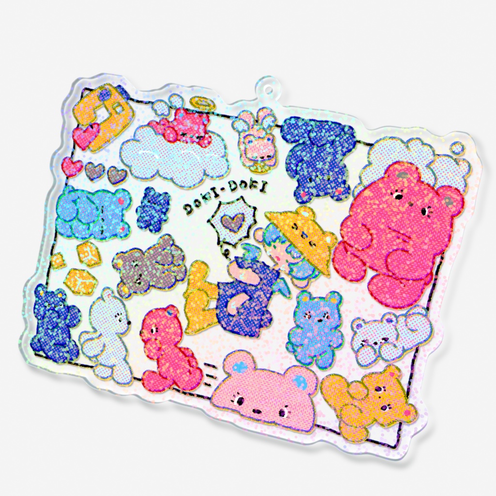 ドキドキ ホログラムアクリルキーホルダー