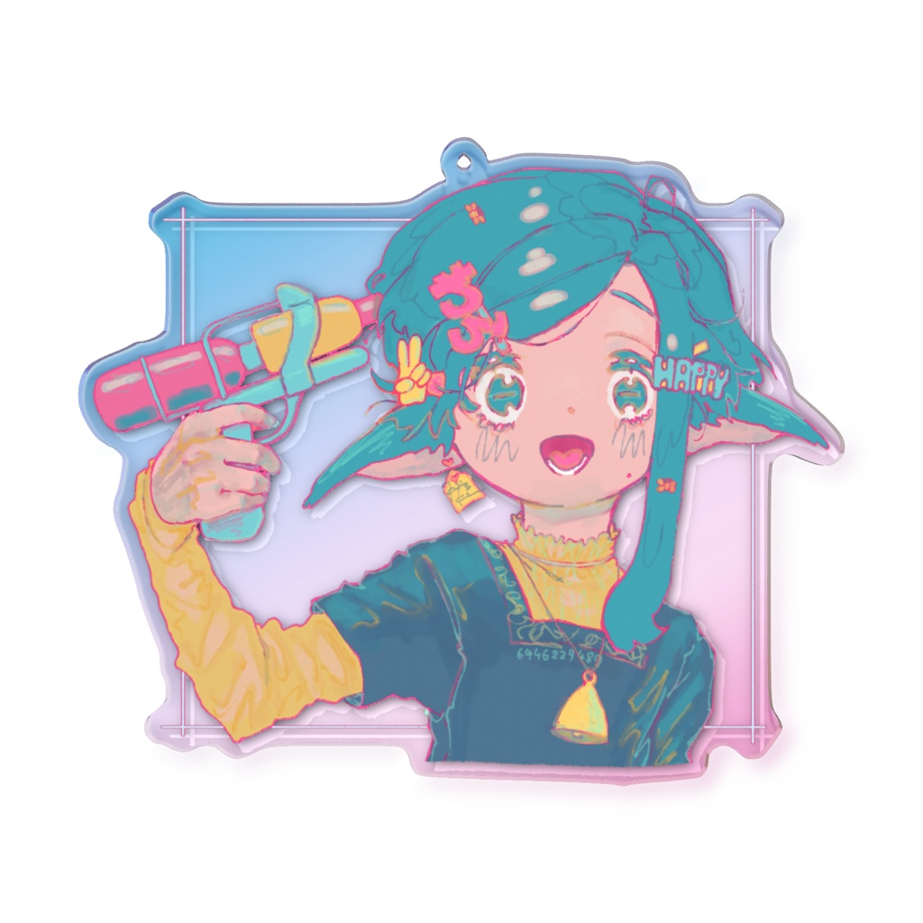 ぱひーん オーロラアクリルキーホルダー