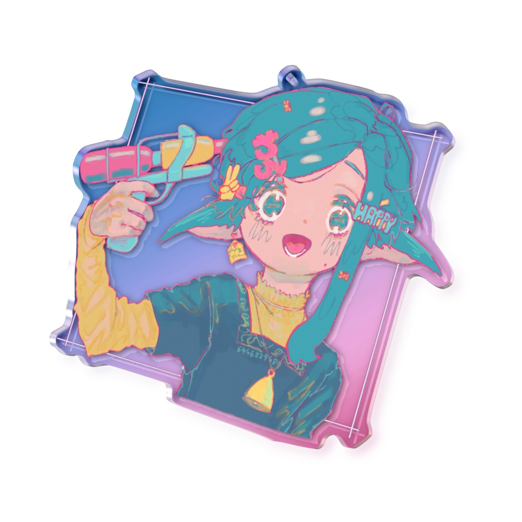 ぱひーん オーロラアクリルキーホルダー