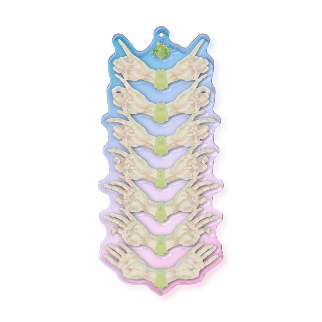 手 オーロラアクリルキーホルダー