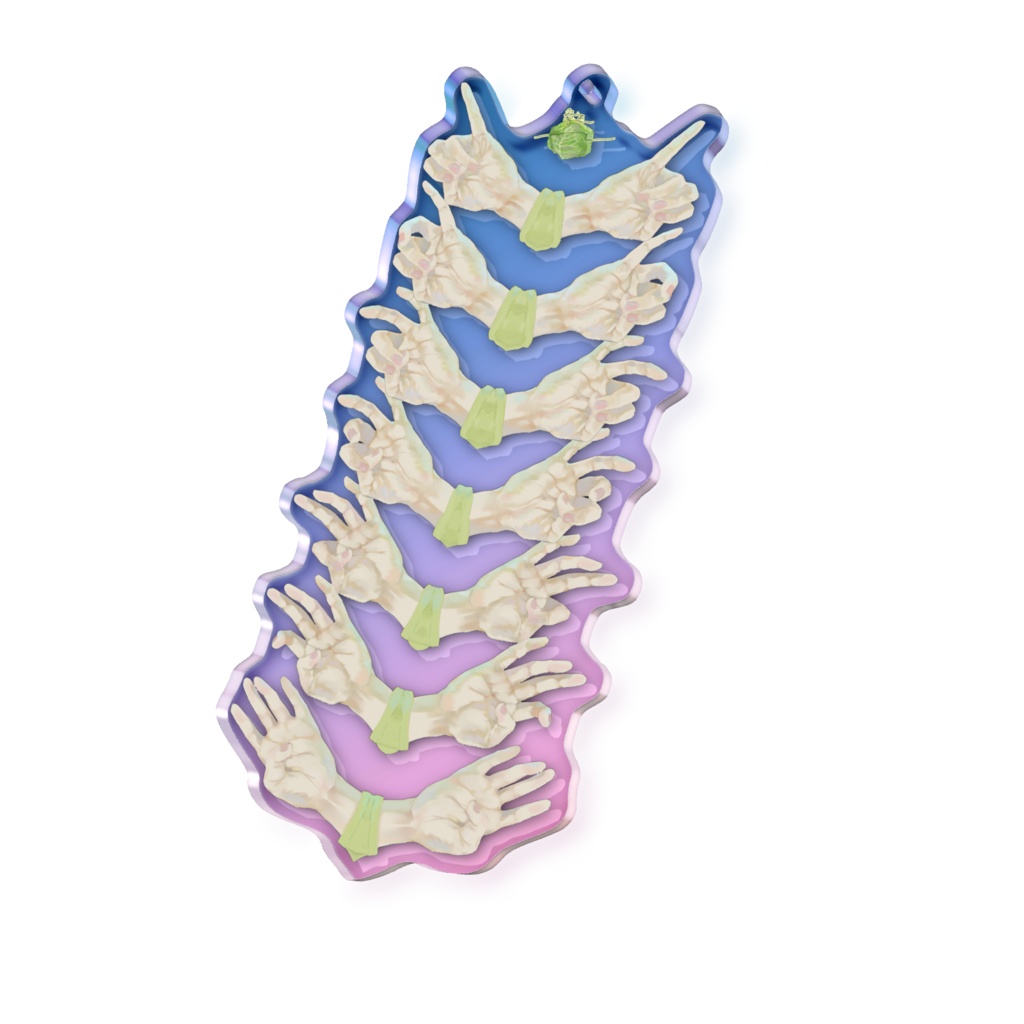 手 オーロラアクリルキーホルダー