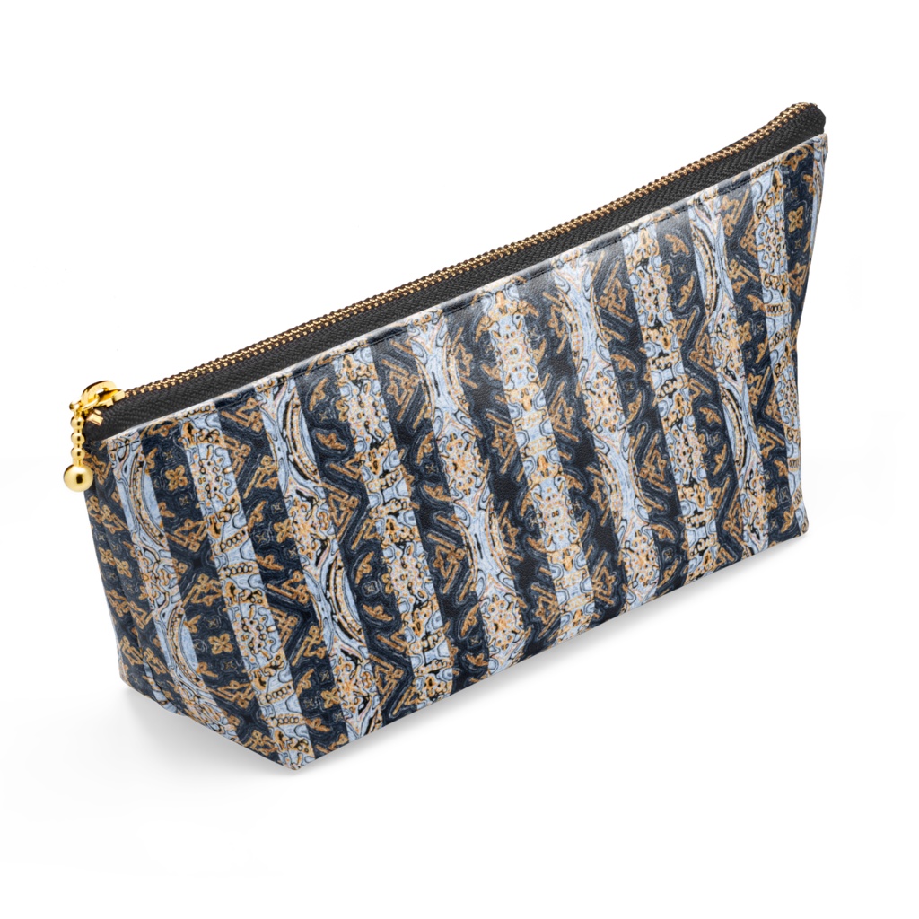 豪華なストライプ ポーチ