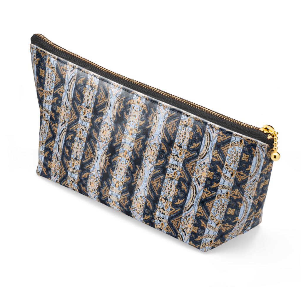 豪華なストライプ ポーチ