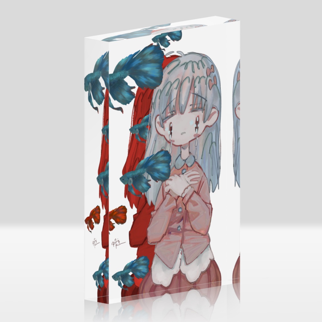 ベタと少女 アクリルブロック