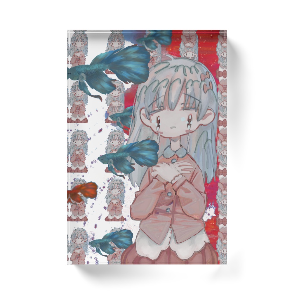 ベタと少女 アクリルブロック