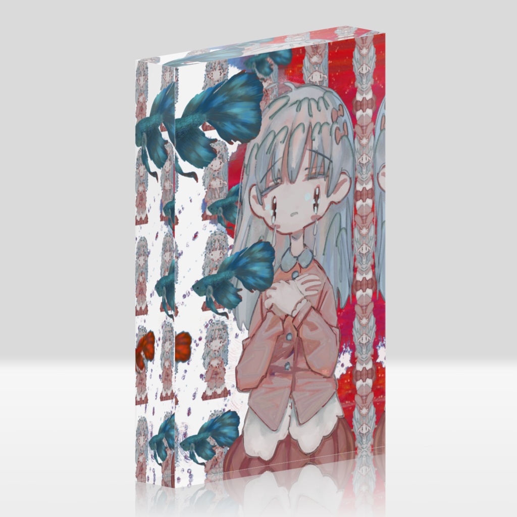 ベタと少女 アクリルブロック