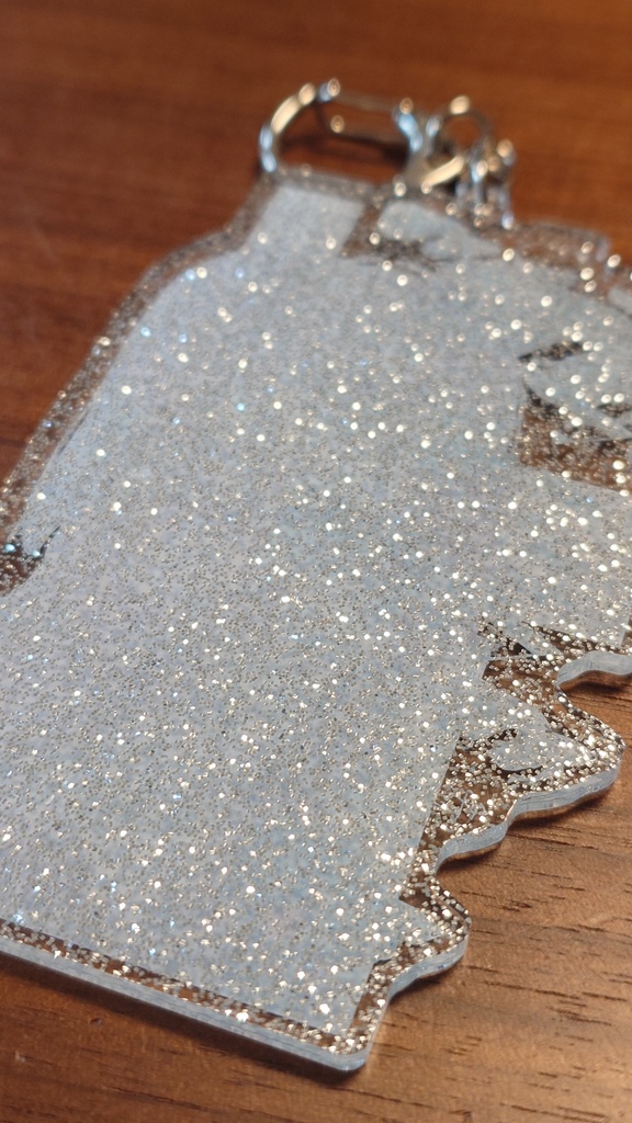 ベタと少女 ラメアクリルキーホルダー