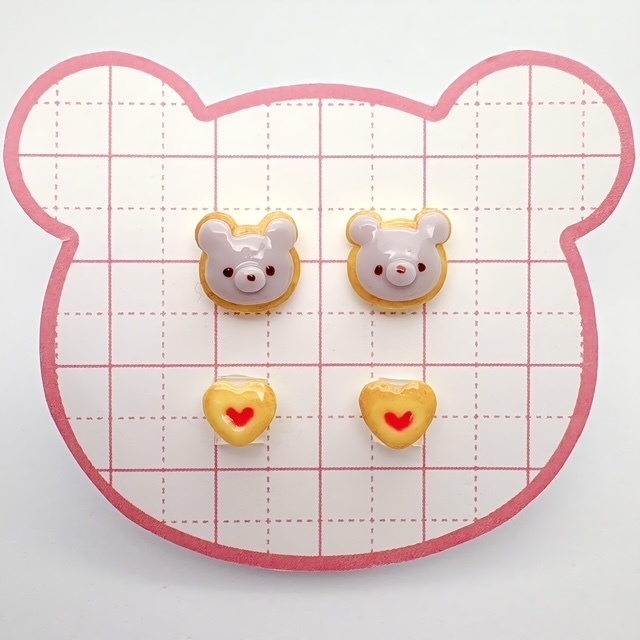 【3Dネイルパーツ】くまさんクッキーセット♡ハンドメイド