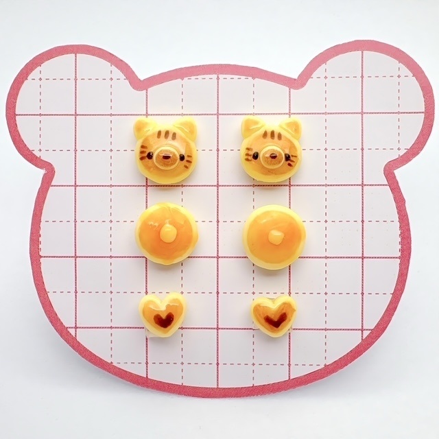 【3Dネイルパーツ】ねこさんパンケーキセット♡ハンドメイド