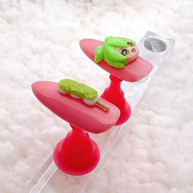 【3Dネイルパーツ】ずんだもん&お団子セット♡ハンドメイド