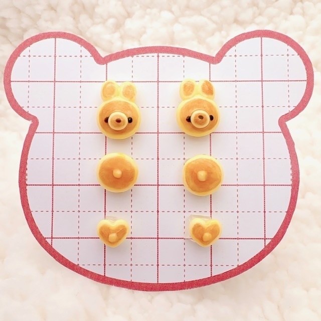 【3Dネイルパーツ】うさぎさんパンケーキセット♡ハンドメイド