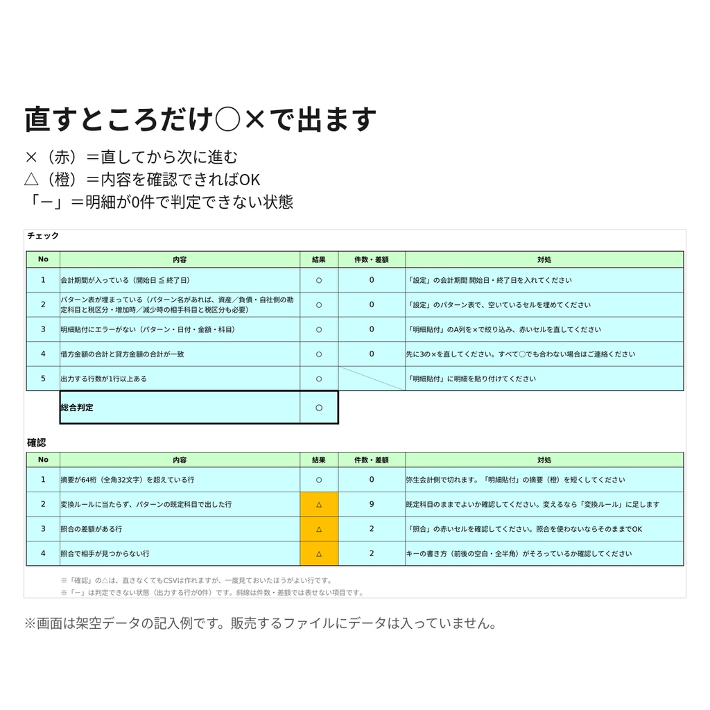 銀行明細を貼るだけで弥生会計の取込CSVを作るExcel(マクロなし・照合表つき)