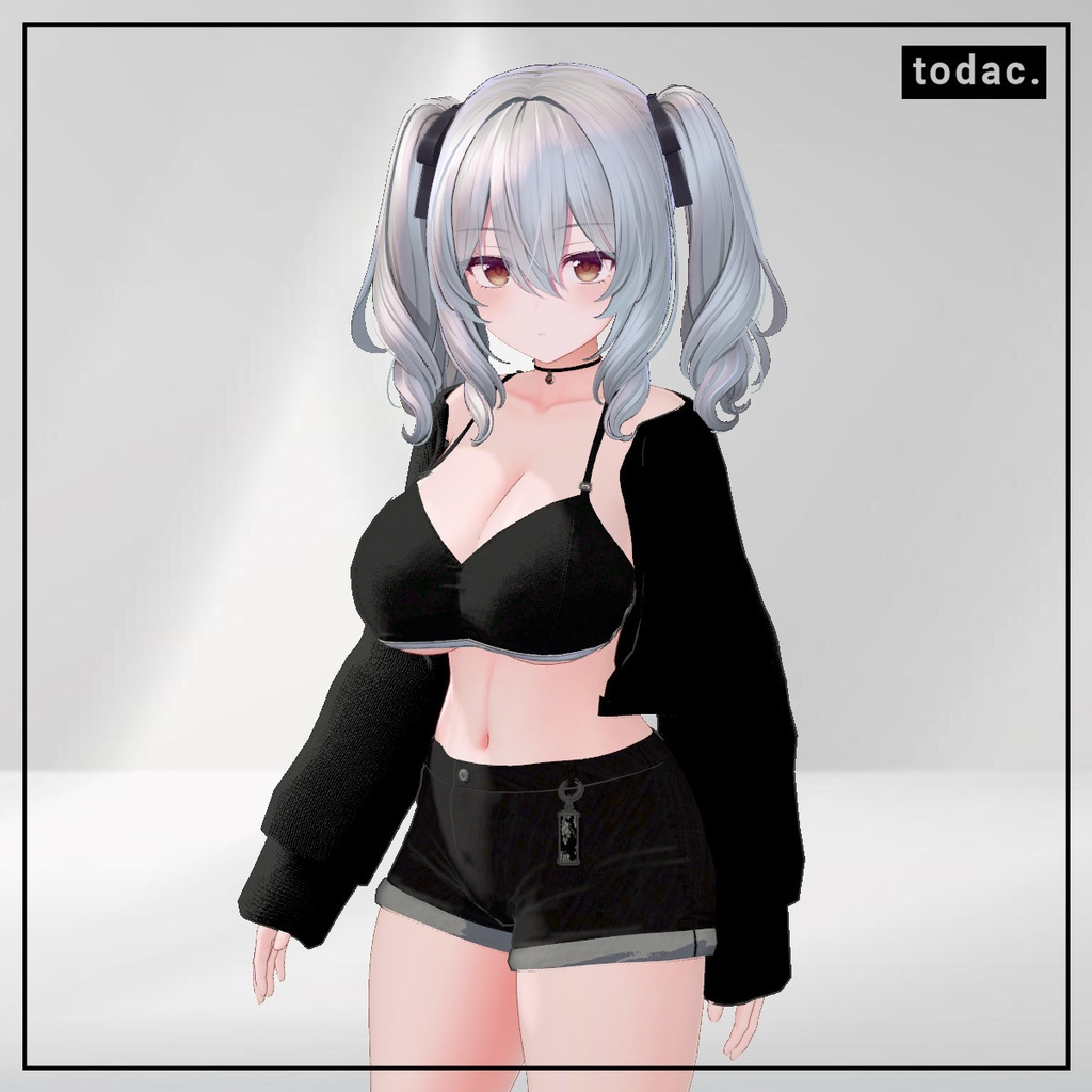 Miltina Crop Knit & Sporty Top, Pants 【VRChat】