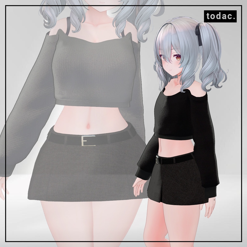 Sweatshirt and Skirt / スウェットシャツとスカート 【VRChat】