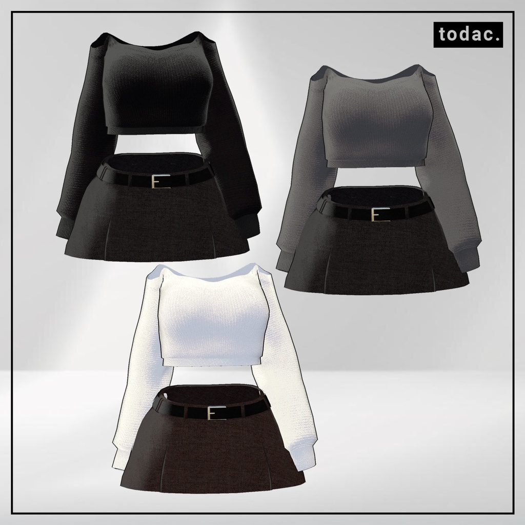Sweatshirt and Skirt / スウェットシャツとスカート 【VRChat】