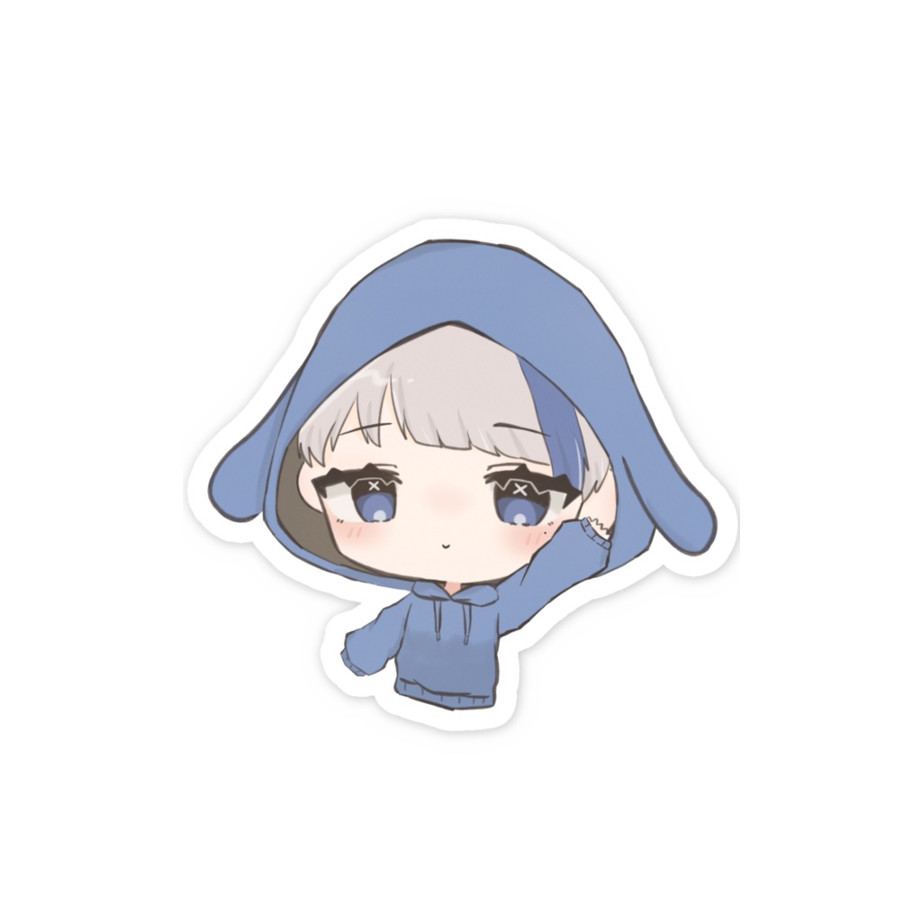 【ステッカー】ゆるゆるフードうめ