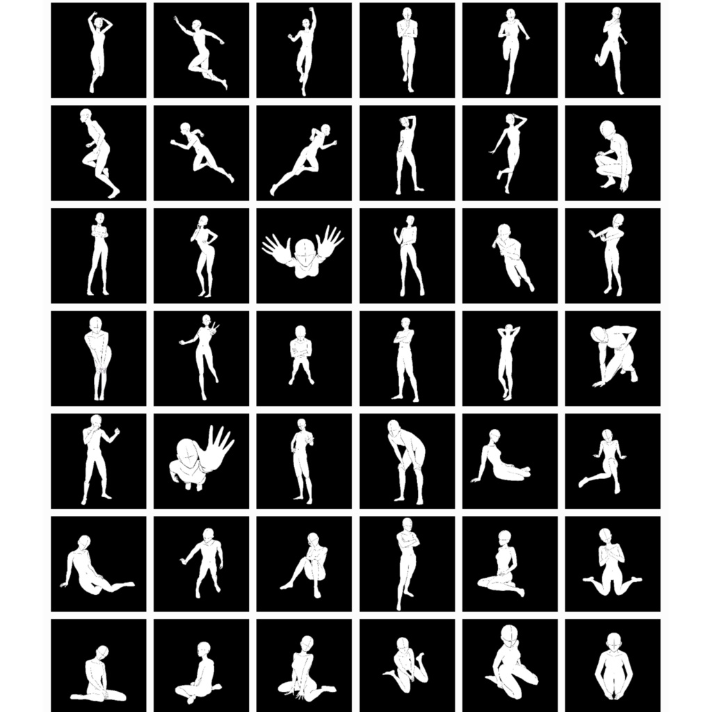 Package 125 Poses 2D 4K