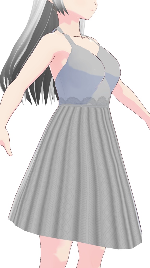 Vroid Studio | Dresses Cross Back Strap M1 | 9 Colors Preset & Textures