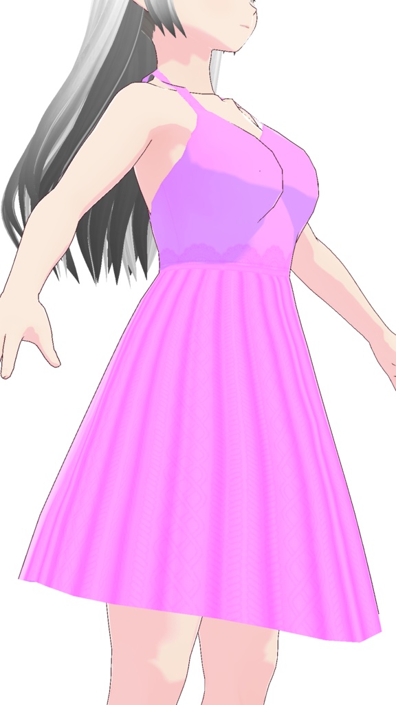 Vroid Studio | Dresses Cross Back Strap M1 | 9 Colors Preset & Textures