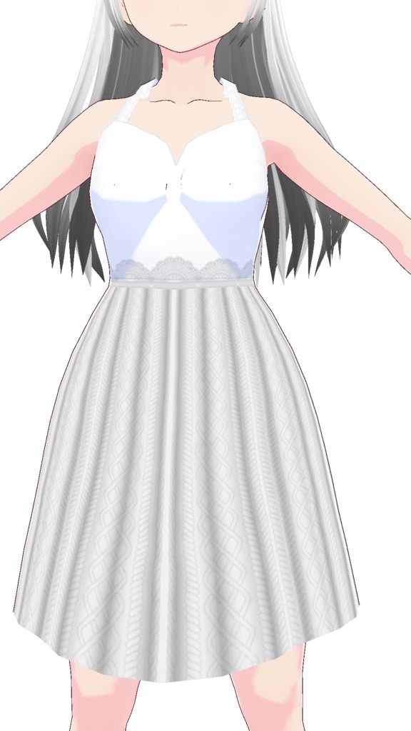 Vroid Studio | Dresses Cross Back Strap M1 | 9 Colors Preset & Textures