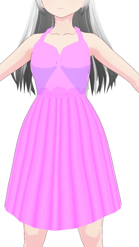 Vroid Studio | Dresses Cross Back Strap M1 | 9 Colors Preset & Textures
