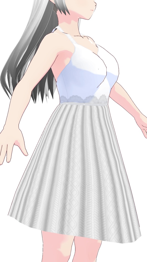 Vroid Studio | Dresses Cross Back Strap M1 | 9 Colors Preset & Textures