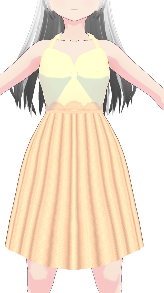 Vroid Studio | Dresses Cross Back Strap M1 | 9 Colors Preset & Textures