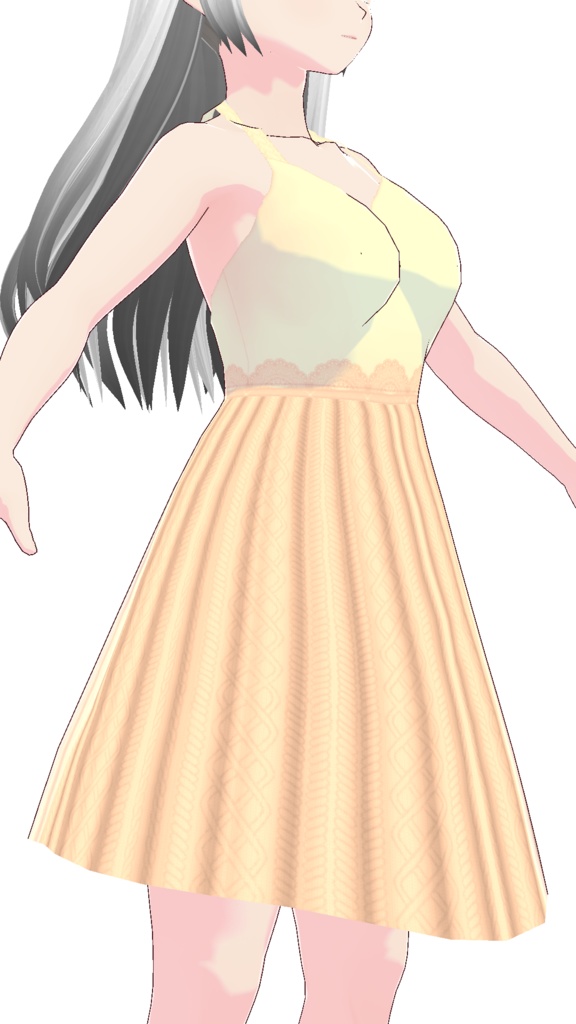 Vroid Studio | Dresses Cross Back Strap M1 | 9 Colors Preset & Textures